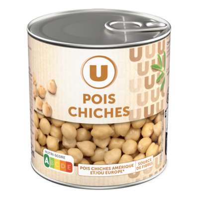 Pois chiches boîte, U (400 g / poids net égoutté 265 g)