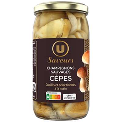 Cèpes champignons sauvages, U SAVEURS (185 g)