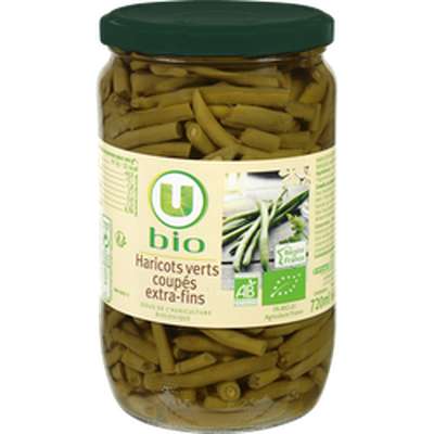 Haricots verts extra fins BIO, U BIO (360 g)