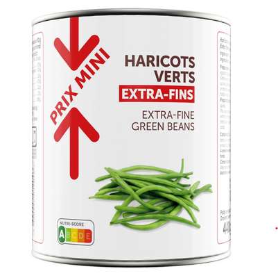 Haricots verts extra fins, PRIX MINI (440 g)