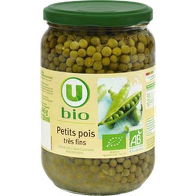 Petits pois, U BIO (445 g)