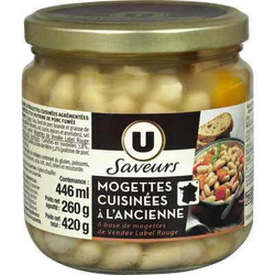 Mogettes cuisinées à l'ancienne, U SAVEURS (420 g)