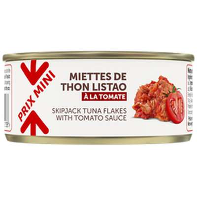 Miettes de thon à la tomate, Prix Mini (boîte 160 g)