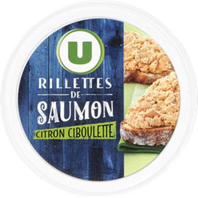 Rillettes de saumon citron et ciboulette, U (125 g)
