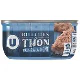 Rillettes de thon pêché à la ligne, U (125 g)