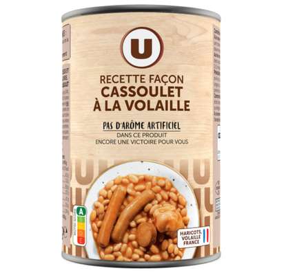 Recette façon cassoulet à la volaille, U (420g)