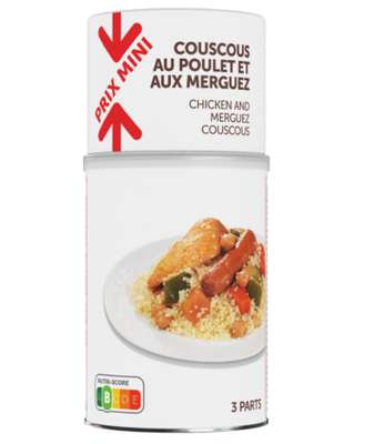 Couscous au poulet et légumes, Prix Mini (980 g)