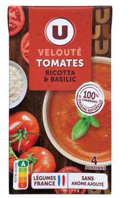 Velouté de tomate ricotta basilic, U (1 L)