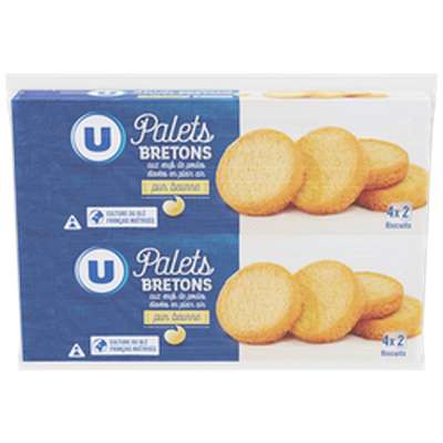 Palets bretons pur beurre, U (2 x 125 g)