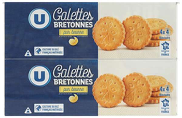 Galettes bretonnes pur beurre, U (2 x 125 g)