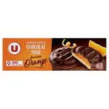 Génoises nappées chocolat noir fourrées à l'orange, U (150 g)