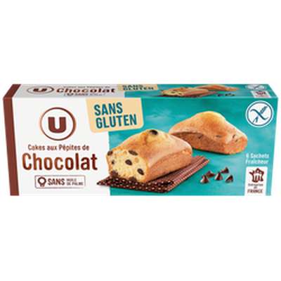 Cakes aux pépites de chocolat sans gluten, U (x 6, 230 g)