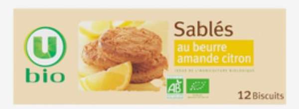 Sablés amandes citron U BIO, (200 g)