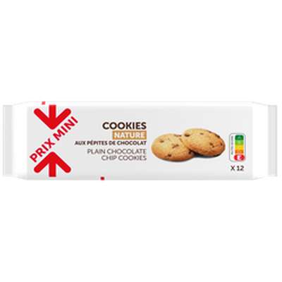 Cookies nature pépites chocolat, Prix mini (200 g)