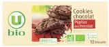 Cookies chocolat pépite de chocolat, U BIO (175 g)