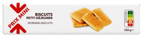 Biscuit petit déjeuner, Prix mini  (350 g)
