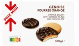 Génoises fourrées goût orange nappées chocolat, Prix Mini (300 g)