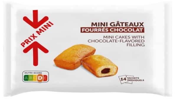 Mini gâteaux fourrés chocolat, Prix Mini (x 14, 420 g)