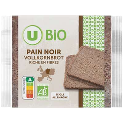 Pain noir allemand vollkornbrot BIO, U BIO (500 g)