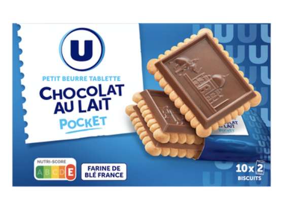 Petit beurre tablette de chocolat au lait, U (250 g)