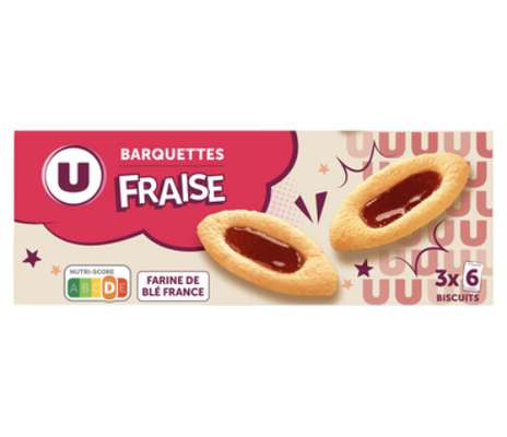 Barquette à la fraise, U (120 g)