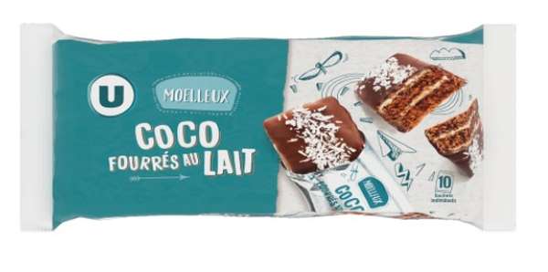 Moelleux coco fourré au lait, U (390 g)