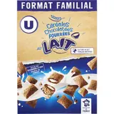 Céréales chocolatées fourrées au lait, U (600 g)