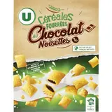 Céréales fourrées chocolat noisette, U (375 g)