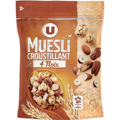 Muesli croustillant aux 4 noix, U (500 g)