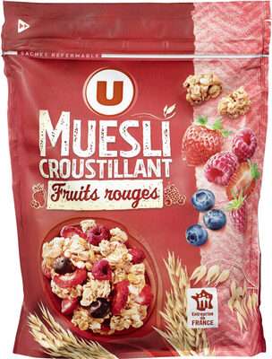 Muesli croustillant aux fruits rouges, U (500 g)
