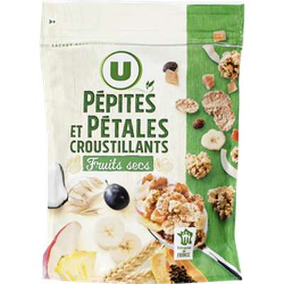 Pépites et pétales aux fruits secs, U (400 g)