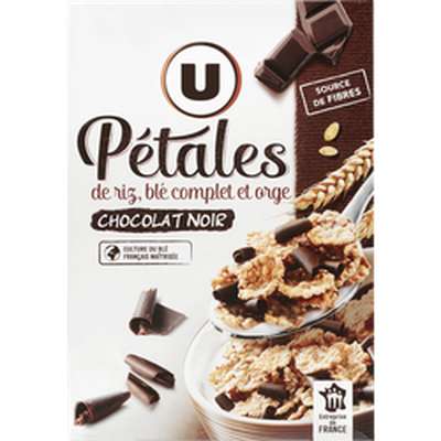 Pétales de riz et de blé orge chocolat noir, U (550 g)