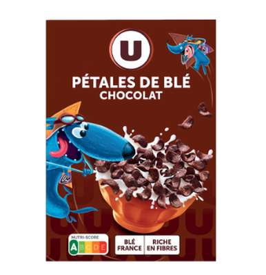 Pétales de blé au chocolat, U (375 g)