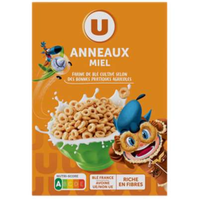 Anneaux de cérales au miel, U (375 g)