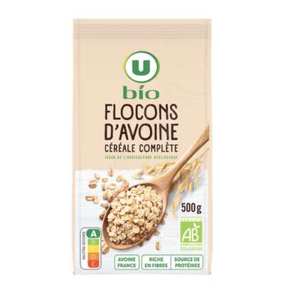 Flocons d'avoine, U BIO (500 g)