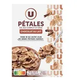 Céréales Pétales de riz et blé complet avec copeaux chocolat au lait, U (550 g)