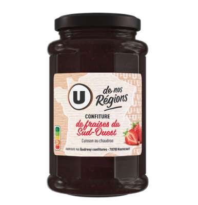 Confiture de fraises, U Saveurs (315 g)