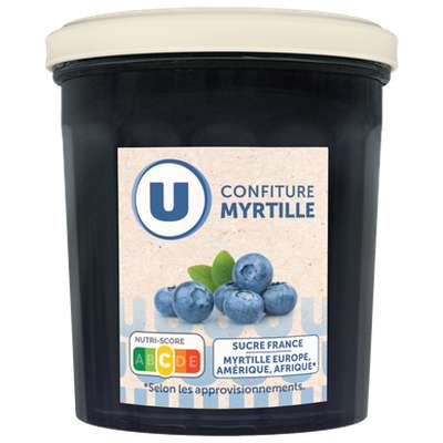 Confiture de myrtilles, U (370 g)