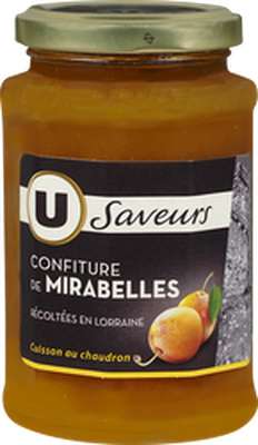 Confiture de Mirabelles, U Saveurs (315 g)
