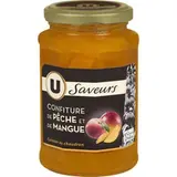Confiture de pêche et mangue, U Saveurs (315 g)