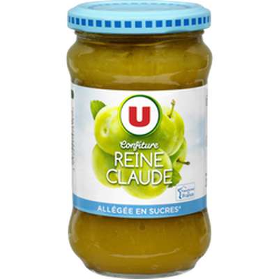 Confiture de reine claude allégée en sucres, U (335 g)