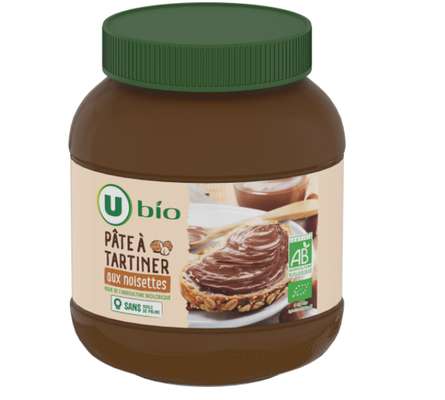 Pâte à tartiner aux noisettes BIO, U (700 g)