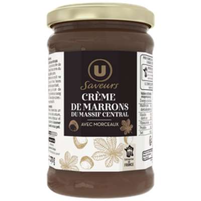 Crème de marrons du Massif Central avec morceaux, U Saveurs (270 g)
