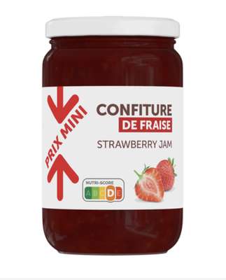 Confiture de fraise,  Prix Mini   (450 g)