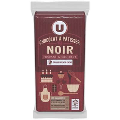 Tablettes de chocolat noir 52% à patisser, U (3 x 200 g)