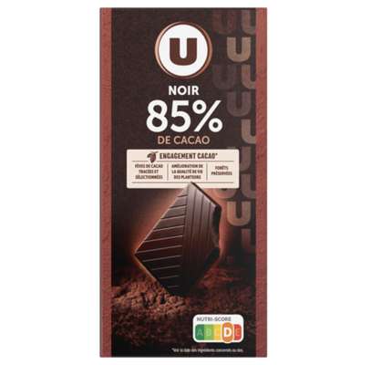 Chocolat noir dégustation 85% de cacao, U (100 g)