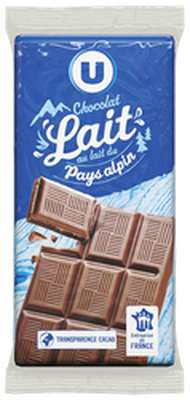 Chocolat au lait alpin, U (3 x 100 g)