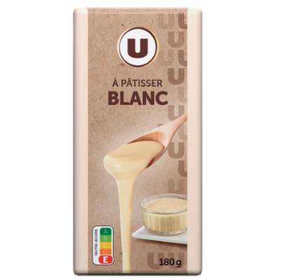 Chocolat blanc pâtisserie, U (180 g)