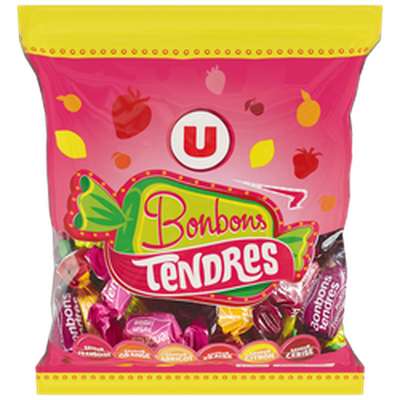 Bonbons tendres aux fruits, U (340 g)