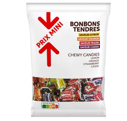 Bonbons tendres aromatisés, Prix Mini (500 g)